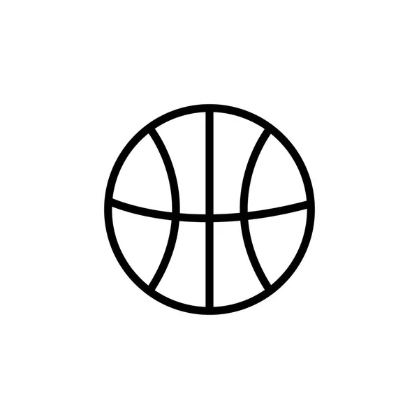 Icono Plano Baloncesto Sobre Fondo Blanco — Archivo Imágenes Vectoriales