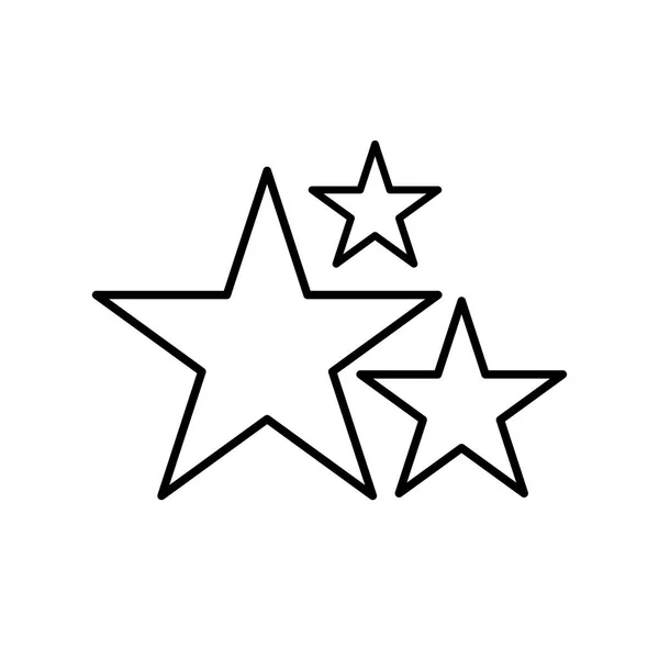 Icono Estrella Icono Plano Tres Estrellas Ilustración Estrellas Vectoriales — Vector de stock