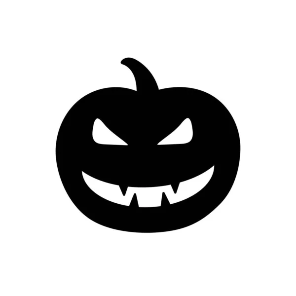 Caractère Halloween Pictogramme Noir Isolé Sur Blanc — Image vectorielle