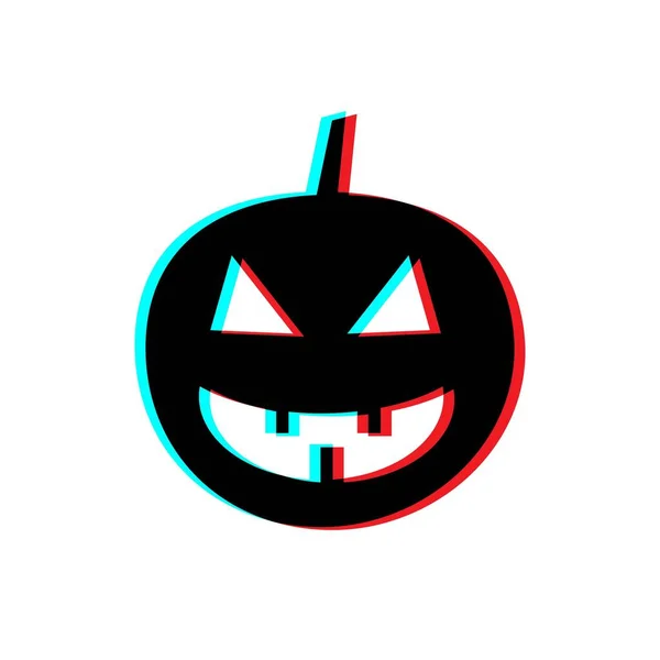 Icono Negro Calabaza Colores Moda Signo Vectorial Contorno Pictograma Estilo — Vector de stock