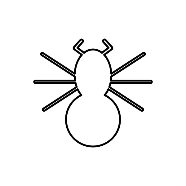 Beyaz Arka Planda Örümcek Helloween Teması — Stok Vektör