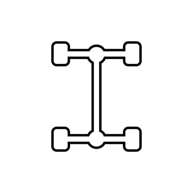 Chassis araba düz tek simge.