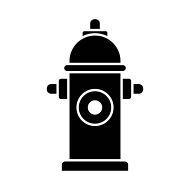 Yangın musluğu siyah ikonu. Yangın musluğu basit bir siluet. Web sitesi sayfası ve mobil uygulama tasarım vektör ögesi.