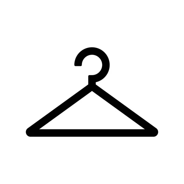 Μαύρο Hanger Επίπεδη Διανυσματικό Εικονίδιο Σχάρα Ρούχων Επίπεδη Διάνυσμα Εικονίδιο — Διανυσματικό Αρχείο