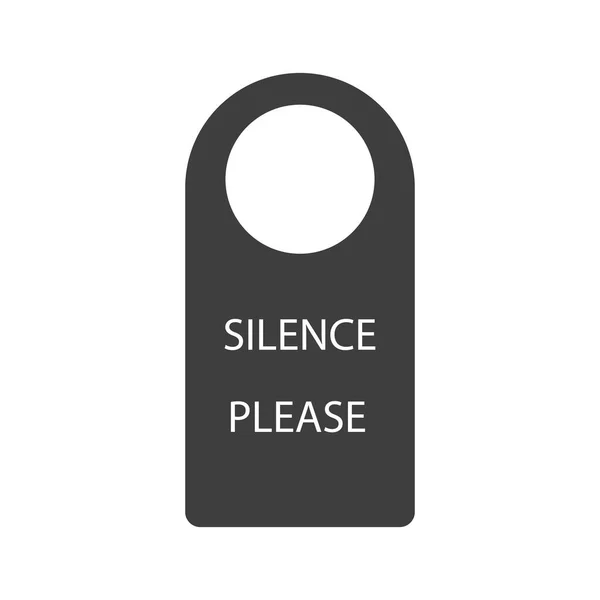 Panneau Suspension Hôtel Silence Vous Plaît Badge Bannière — Image vectorielle