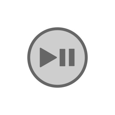 Gri çalma durdurma düğmesi, düz dizayn biçimi