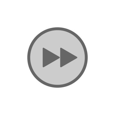 Gri düz sembol geri sarma tuşu, düz dizayn biçimi