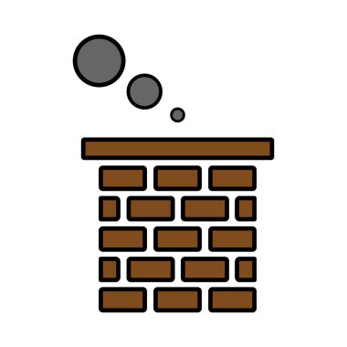 Kahverengi Baca Evi Noel simgesi, düz tasarım.