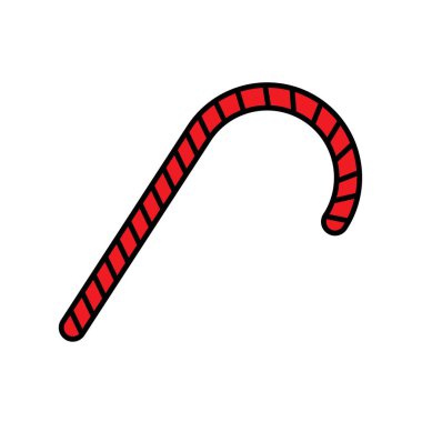 Beyaz arkaplanda izole edilmiş kırmızı şeker kamışı