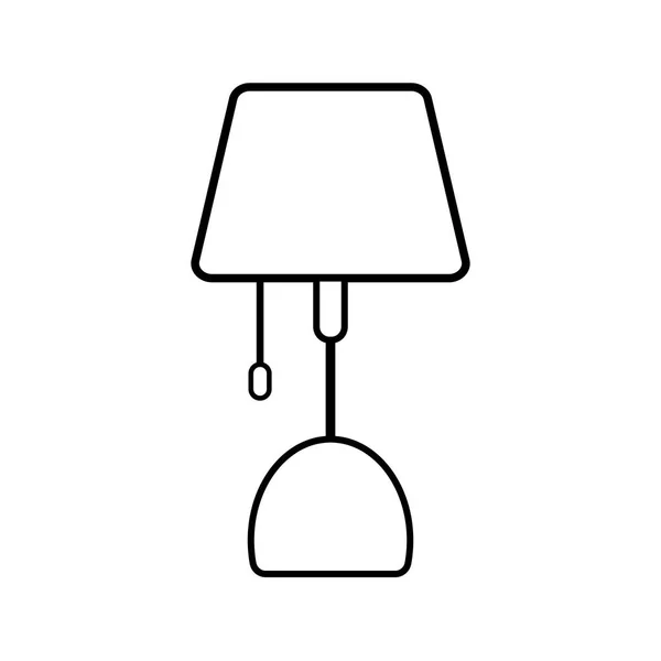 ベクトルグラフィックス フラットデザインのテーブルランプアイコン ホーム照明 ウェブ サイト 装飾のためのフラットデザイン — ストックベクタ