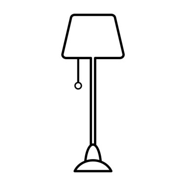 Beyaz arkaplanda yer lambası vektör simgesi