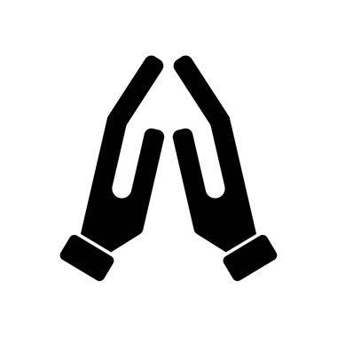 Uygulamalar ve web siteleri için dini dua simgesinde birlikte dua edin veya ellerinizi birleştirin