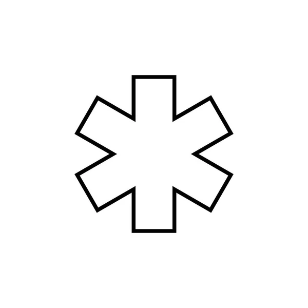 Ilustración Vectorial Símbolo Estrella Médica — Vector de stock