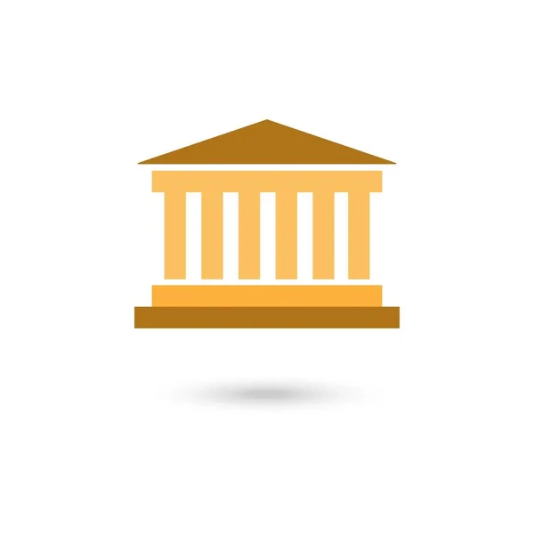 Parthenon Temple Acropolis Athens Greece Flat Vector Illustration — Stock Vector