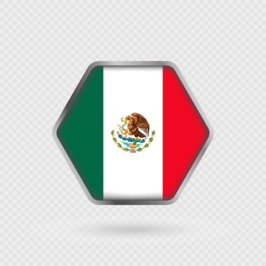 Altıgen çerçeveli Meksika bayrağı.