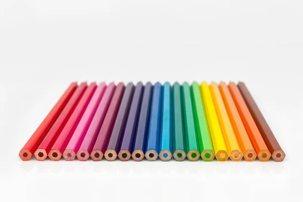 Back View Group Color Pencils Back School Concept — Stock Photo, Image
