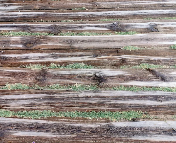 Wooden Flooring Panels Grass Panels — Stock Photo, Image