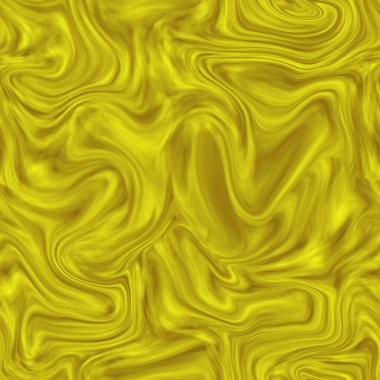 Soyut, sarımsı renklerde, kıvrımlı desenli.