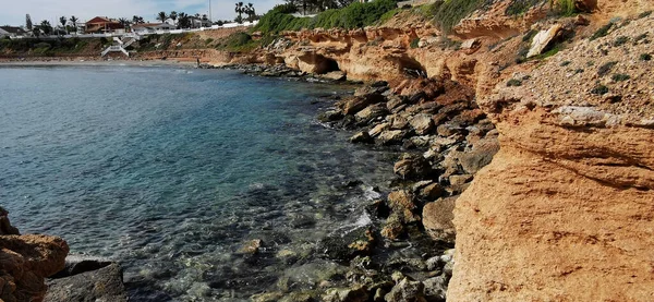 Stenen Dijk Aan Kust Van Spanje — Stockfoto