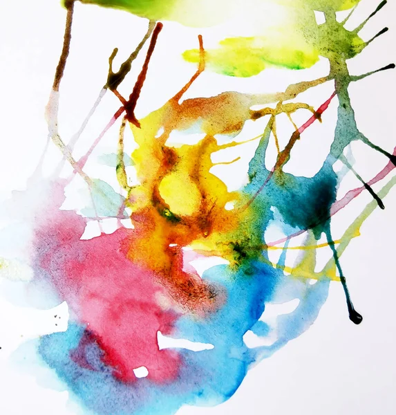 Abstrait Aquarelle Peint Main Fond — Photo