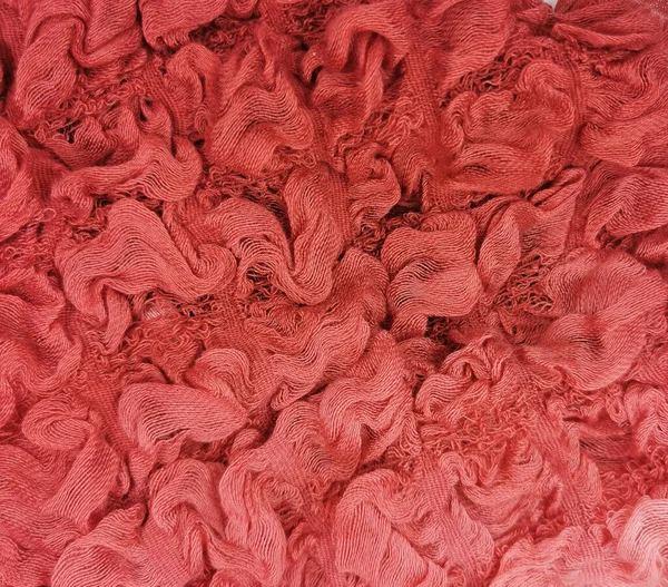 Latar Belakang Tekstur Kusut Merah — Stok Foto