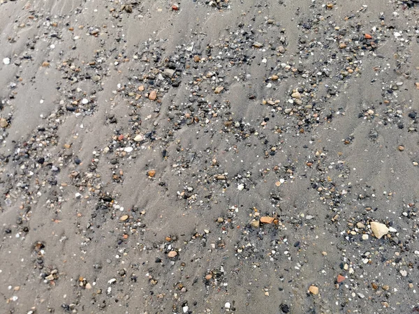 Pantai Pasir Dan Refleksi Pada Air Pantai — Stok Foto