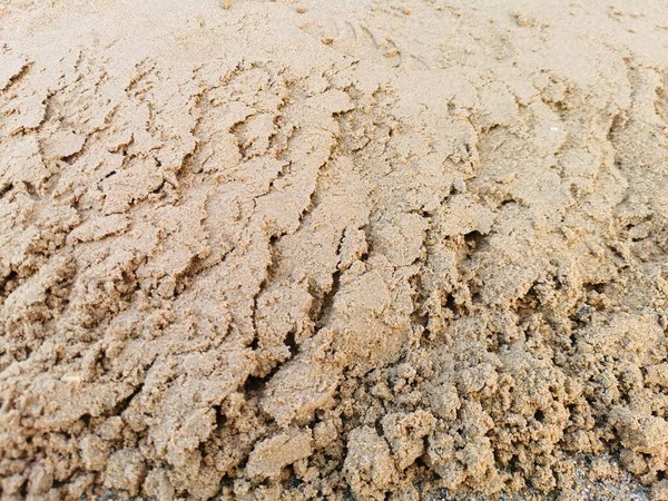 Пляж Песок Отражение Воде Пляже — стоковое фото