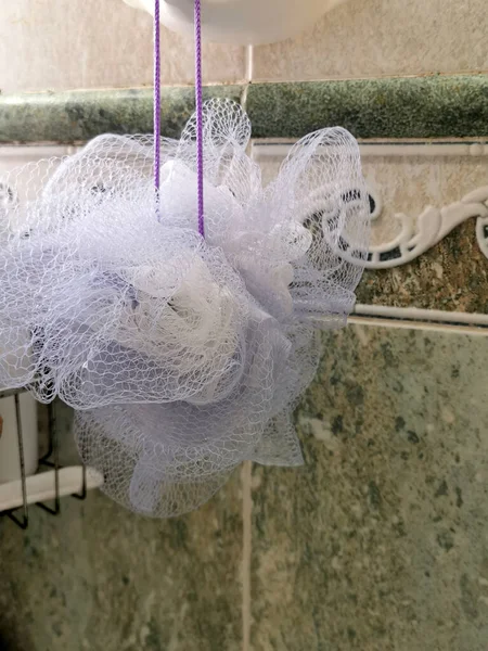 Umywalka Prysznicowa Wnętrzu Łazienki — Zdjęcie stockowe
