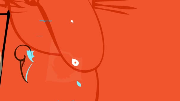Animação Rampa Velocidade Suave Gato Bonito Engraçado Olhando Sentir Feliz — Vídeo de Stock