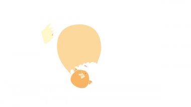 Dönen ve zıplayan elementler, bebe tavuğun annesiyle yürümeyi öğrenmesine ve düşmesine yol açar. Bu arada tavuklar, düzgünce durmayı öğretir. Sevgi ve şefkatle.