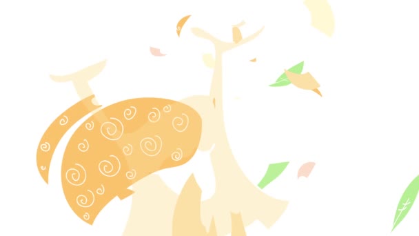 Линейный Прыжок Вращение Анимации Sketchy Рисунок Женской Улитки Длинными Ресницами — стоковое видео