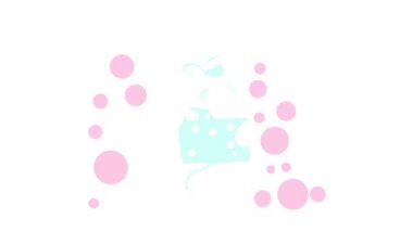 Pembe kar dekorasyonunun kutuları süsleyip kadın ambalaj kağıdının üzerine düşmesiyle oluşan bahar dönemi düzensiz bir hediye. Şanslı ve terbiyeli bir kız olduğunu gösteriyor.