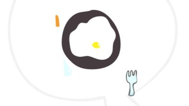 Mutfak Mutfağı Konsepti veya Yemek Pişirme ve Yemek Reklamı İçin Mükemmel Sunuma Hazır Tavada Kızarmış Yumurta ile Hazırlanmış Doğal Yaşam veya Yaşam Tarzı Hareketi