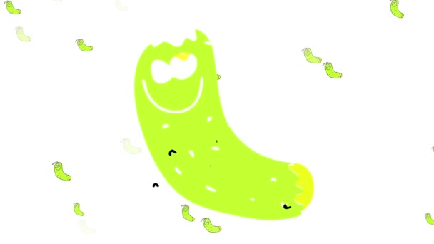 Inertial Bounce Spin Animation Cucumbers Używane Jako Składnik Przekąski Lub — Wideo stockowe