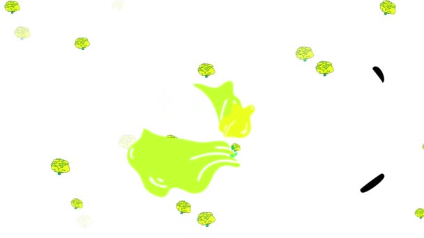Lineare Skalierung Animation Veganer Mangold Rüben Mit Grünen Antioxidativen Blättern — Stockvideo