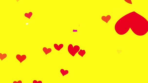Snurra Och Skala Grupp Gamla Vänner Som Håller Röda Hjärtan — Stockvideo