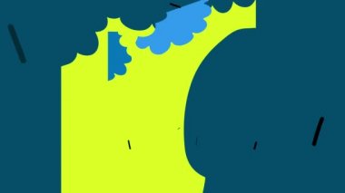 Yağmur fırtınası altında ağlayan üzgün genç bir kadının güzel portresinin çizgisel zıplaması ve döndürmesi depresyondan muzdarip olduğunu ve yalnız başına acı ve yalnızlıkla yüzleşmekte olduğunu gösteriyor.