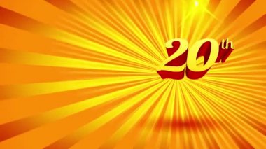 20 Yıl Ünlü Müzik Festivali 'nin İlkbahar ve Dönme Efektiyle Düzenleyicileri ve Nişanlı Seyircileri Kutlamak İçin Pürüzsüz Animasyon