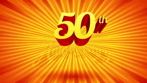 待望の高級ホテルチェーンの50周年を祝う式典のお知らせの内部スライドと組み合わせるバウンス — ストック動画