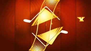 Pastanenin Asılması için Geometrik Rhombus Reklamının Bahar Zıplayan Karmaşık Hareketi Yeni Nesil Ekmek Yapan Aile Fırıncıları 'nın tanıtımı