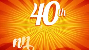 Zıplama, 40 yıllık atalet kaydırağıyla birleşmiş. Seçkin bir diskoteğin yıl dönümü. Davetiye kartında parlak ve klasik unsurlar var.