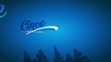 Meksika Anma Günü Cinco De Mayo 'nun Atalet Zıplama ve Dönme Efekti Lezzetli Şölenler ve Dans Etme Gösterisiyle Kutlama Duyurusu