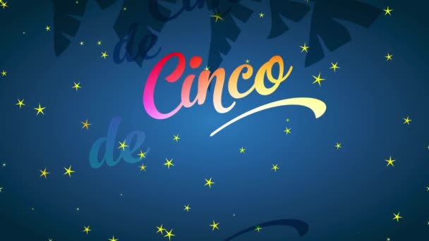 Linear Velocity Decrease Motion Mexican Commemorative Date Cinco Mayo Meet — стоковое видео