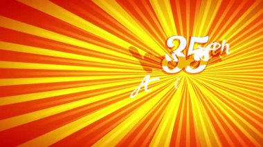 35Th. Doğum günü kutlamasının bahar ve dönüş efektiyle Pürüzsüz Animasyon Klasik Yönetmenliği Kutlaması Büyük bir ziyafet düzenliyor