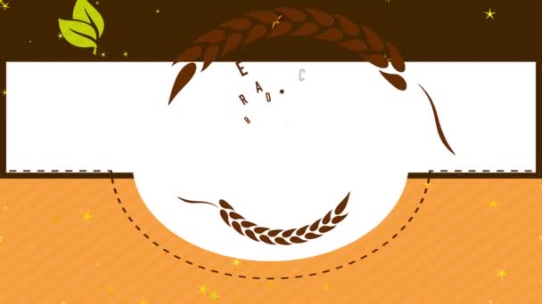 Gıdanın Doğrusal Ölçeklendirme Animasyonu Çörek Perakendecisi Tazeliği Korumak Için Hamur — Stok video