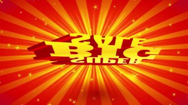 Atalet Zıplaması Mükemmel Büyük Reklam 3D Icon ile Canlı Altın Kırmızı ve Altın Renkli Nakit Düşürme