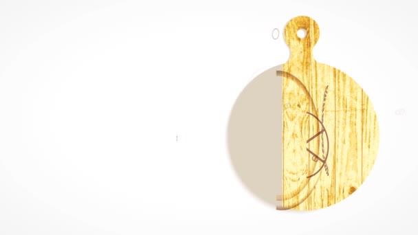 Spin Bounce Сочетании Движением Слайдов Традиционной Пиццерии Качества Обычными Листьями — стоковое видео