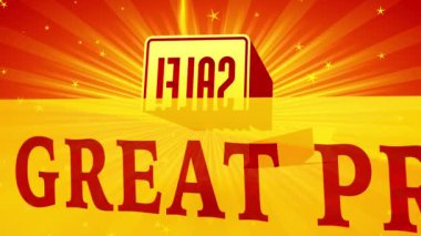 Arka plandaki ışınlar üzerine 3 boyutlu mühür takılı altın fiyatına büyük ölçekli ve dönen büyük altın satış teklifi