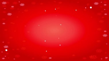 Kırmızı Arkaplan 'ın üzerinde kırmızı noktalı çizgili, kar tanesi desenli el yazısı olan Mutlu Noel Zarifliği Yazısıyla Animasyon Yavaşlıyor