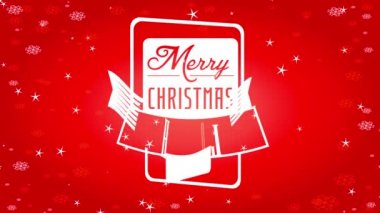 Atalet Zıplaması ve Kırmızı ve Beyaz Kar Taneli Kanatlar Gibi ödüllü Mutlu Xmas Boş Zamanları Reklamı